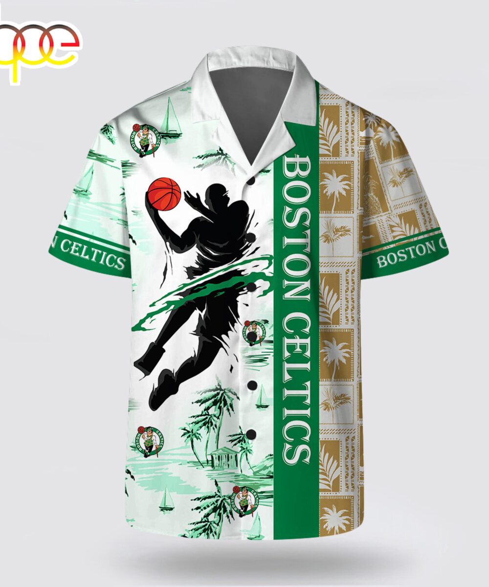 Boston Celtics Pattern Hawaiian Shirt For Fans