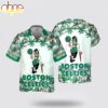 Boston Celtics Tropical Leaves Pattern Hawaiian Shirts