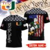 Custom Name Miami Hurricanes NCAA We The People 3D T-Shirt
