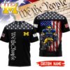 Custom Name Michigan Wolverines NCAA We The People 3D T-Shirt Custom Name Michigan Wolverines NCAA We The People 3D T-Shirt