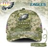 Custom Name Philadelphia Eagles NFL Salute To Service Baseball Cap Custom Name Philadelphia Eagles NFL Salute To Service Baseball Cap