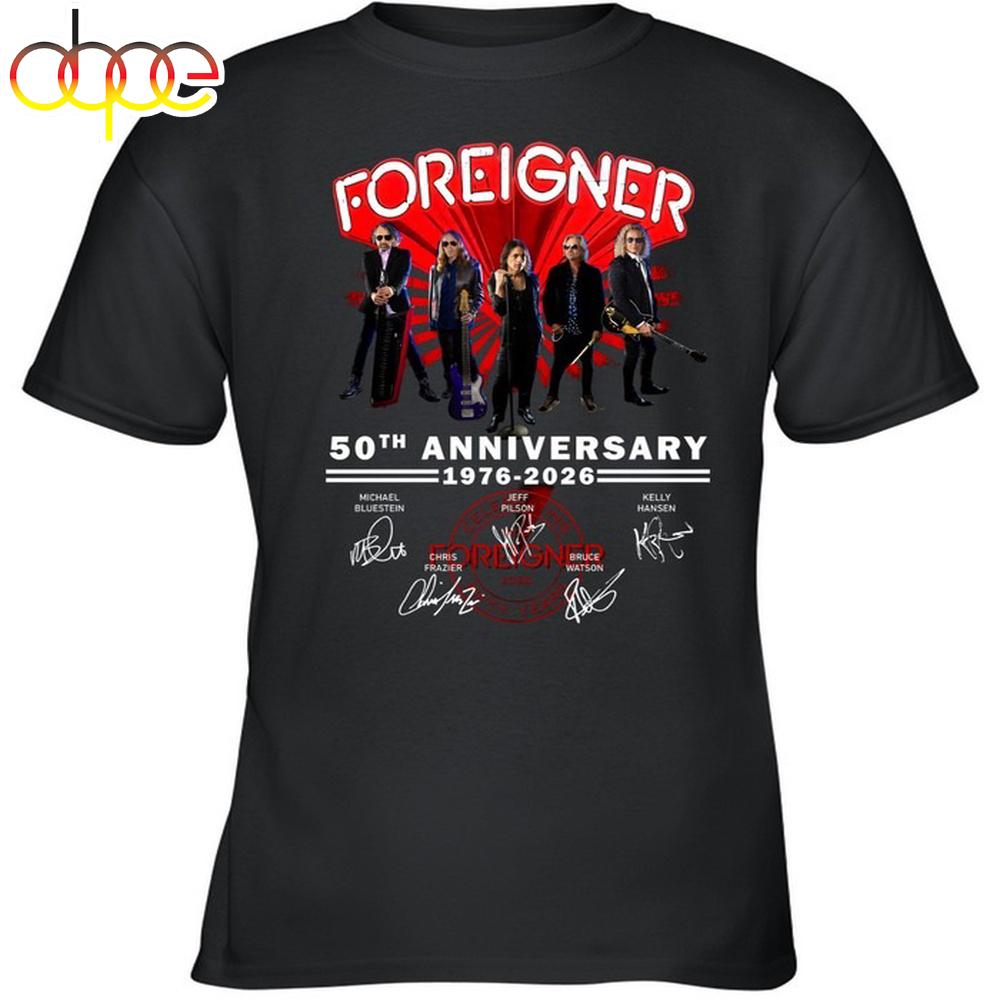Foreigner 50th Anniversary Tour T Shirt 1976–2026 Unisex T-Shirt