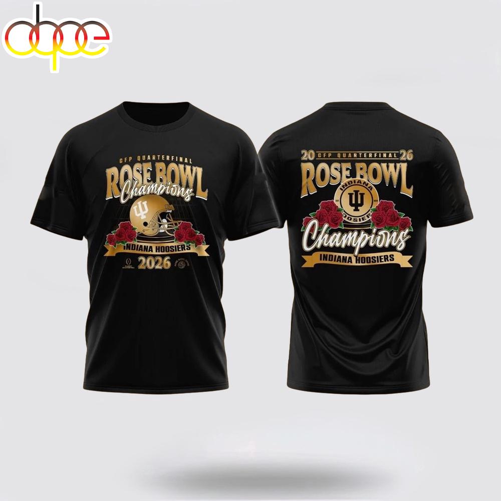 Indiana Hoosiers Rose Bowl Champions 2026 3D Shirt