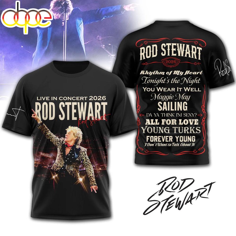 Rod Stewart Tour 2026 All Over Print Shirt For Fans