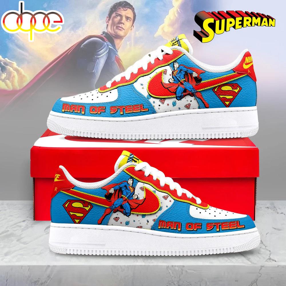 Superman Man Of Steel Air Force 1 Shoes For Fans