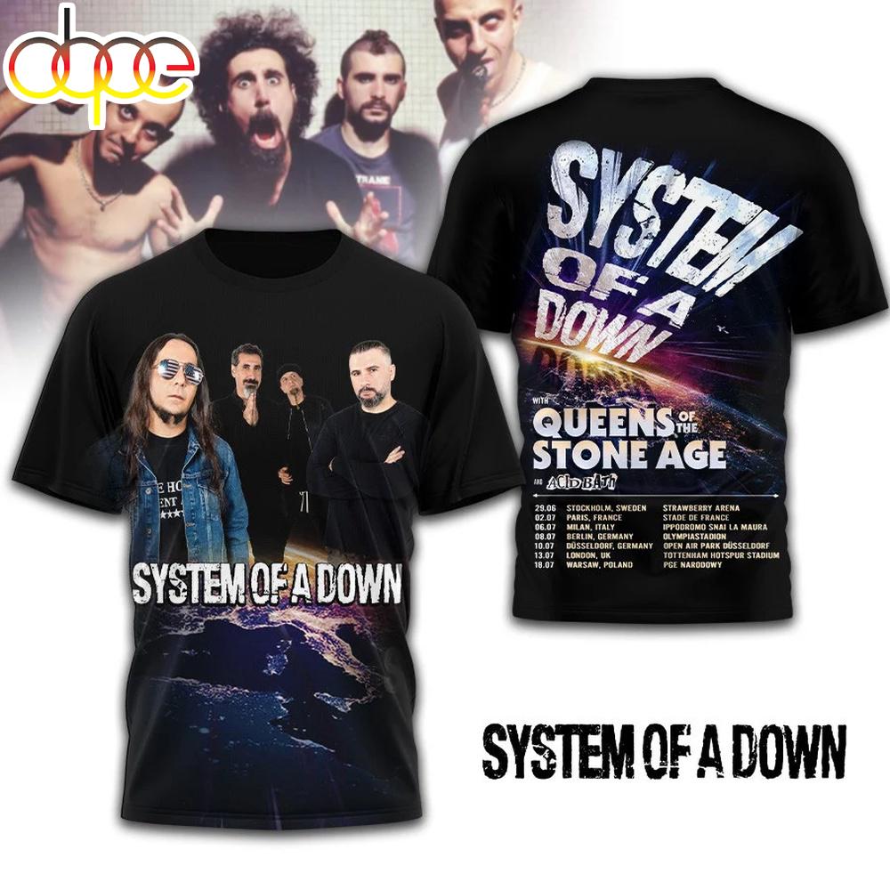 System Of A Down Tour 2026 All Over Print Shirt For Fans