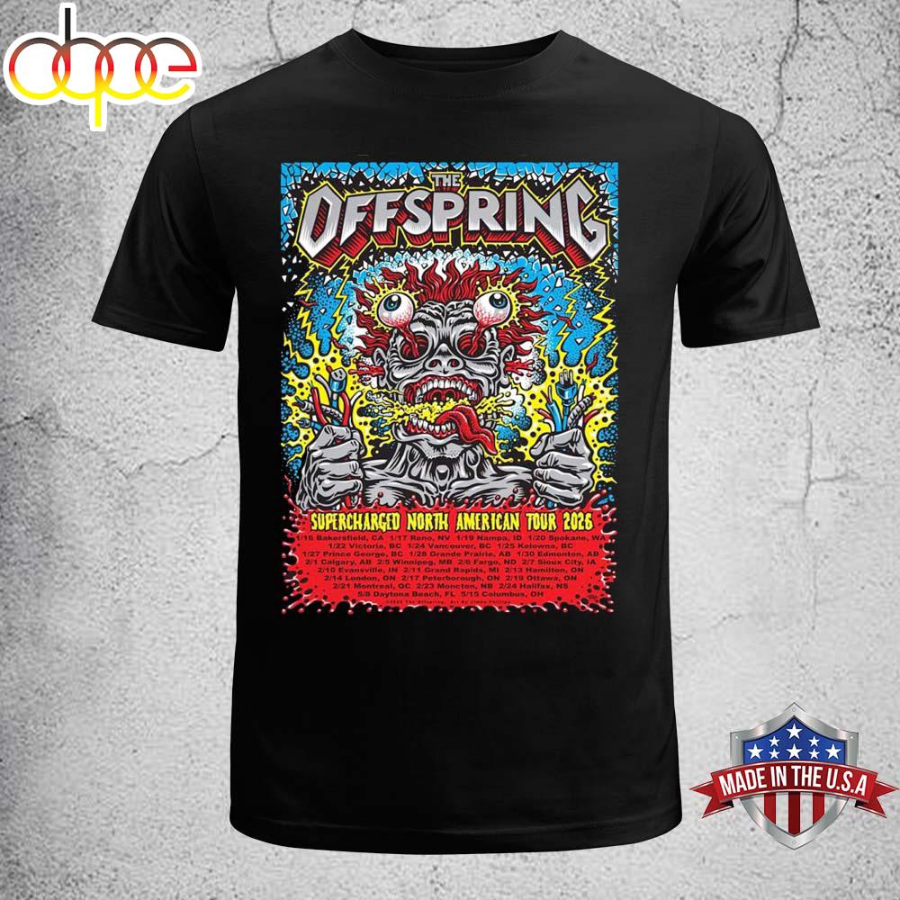 The Offspring Supercharged North American Tour 2026 Unisex T-Shirt
