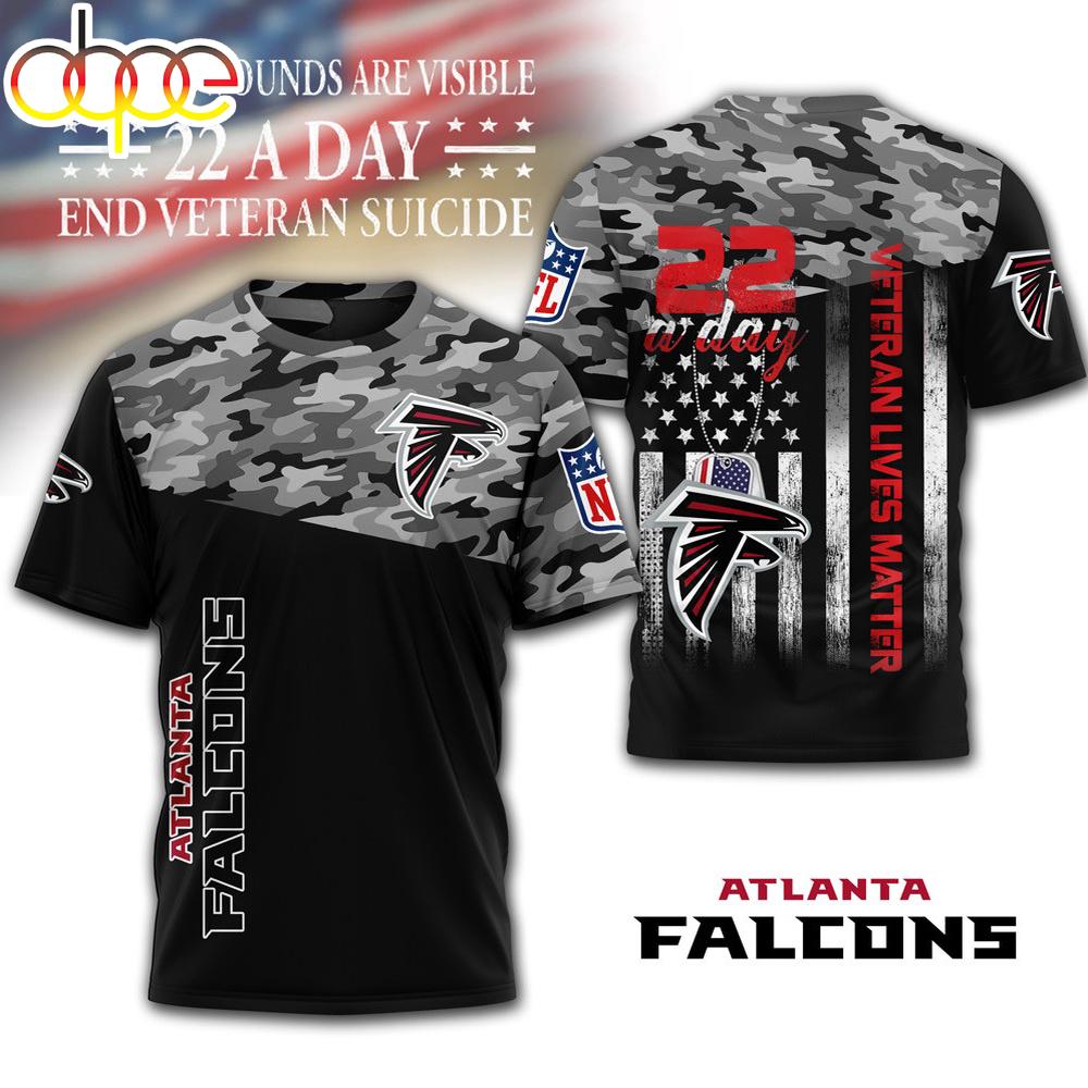 Atlanta Falcons NFL Veteran Suicide Awareness 3D Shirt For Fans
