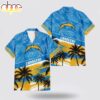 Custom Name Los Angeles Chargers Tree Leaves Hawaiian Shirt Custom Name Los Angeles Chargers Tree Leaves Hawaiian Shirt
