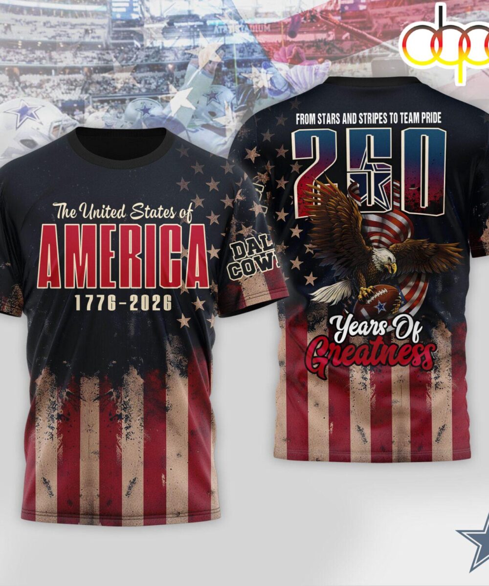 Dallas Cowboys NFL 250th Anniversary Of America 3D Shirt