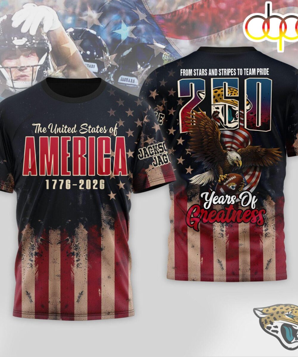 Jacksonville Jaguars NFL 250th Anniversary Of America 3D Shirt