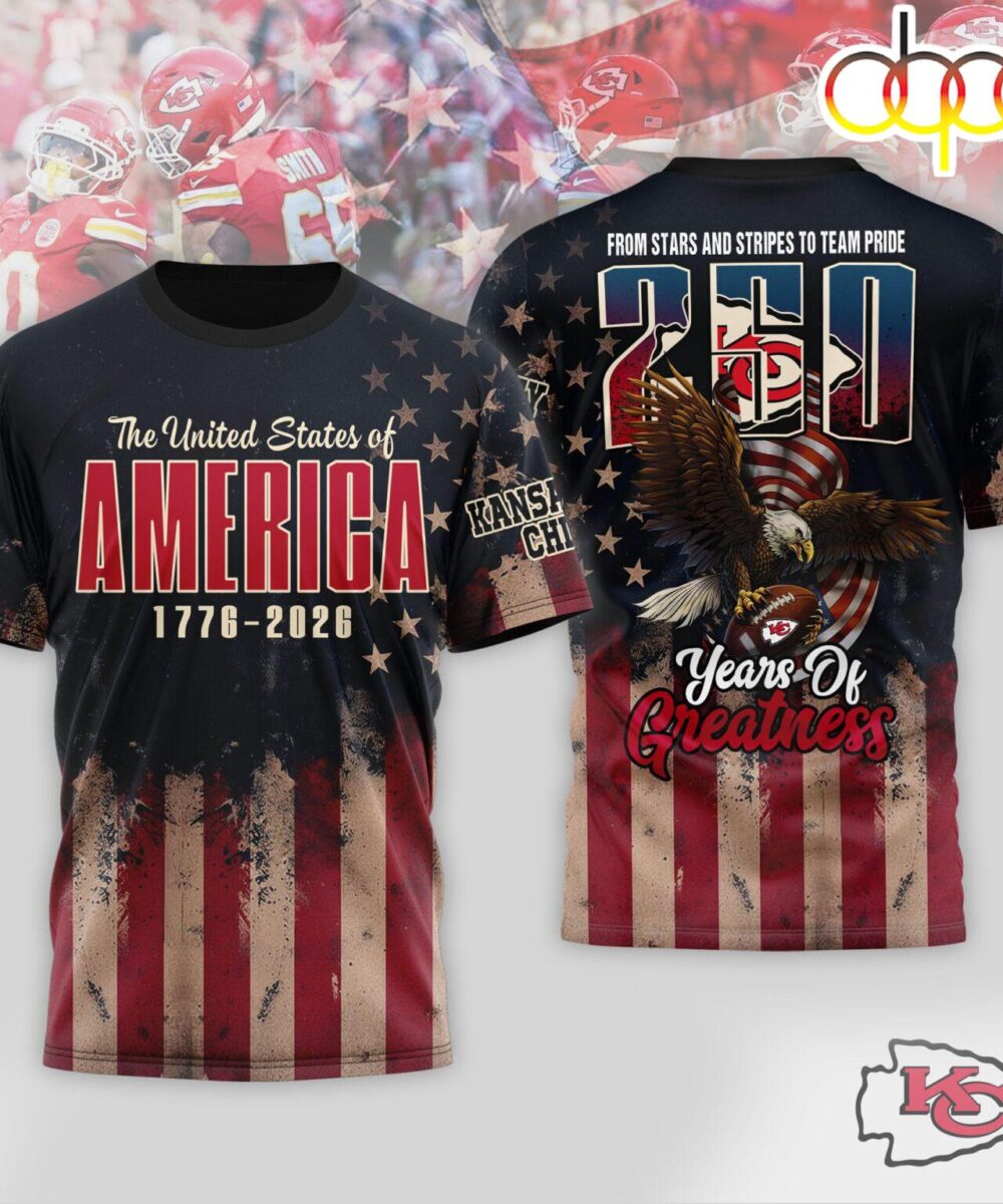 Kansas City Chiefs NFL 250th Anniversary Of America 3D Shirt