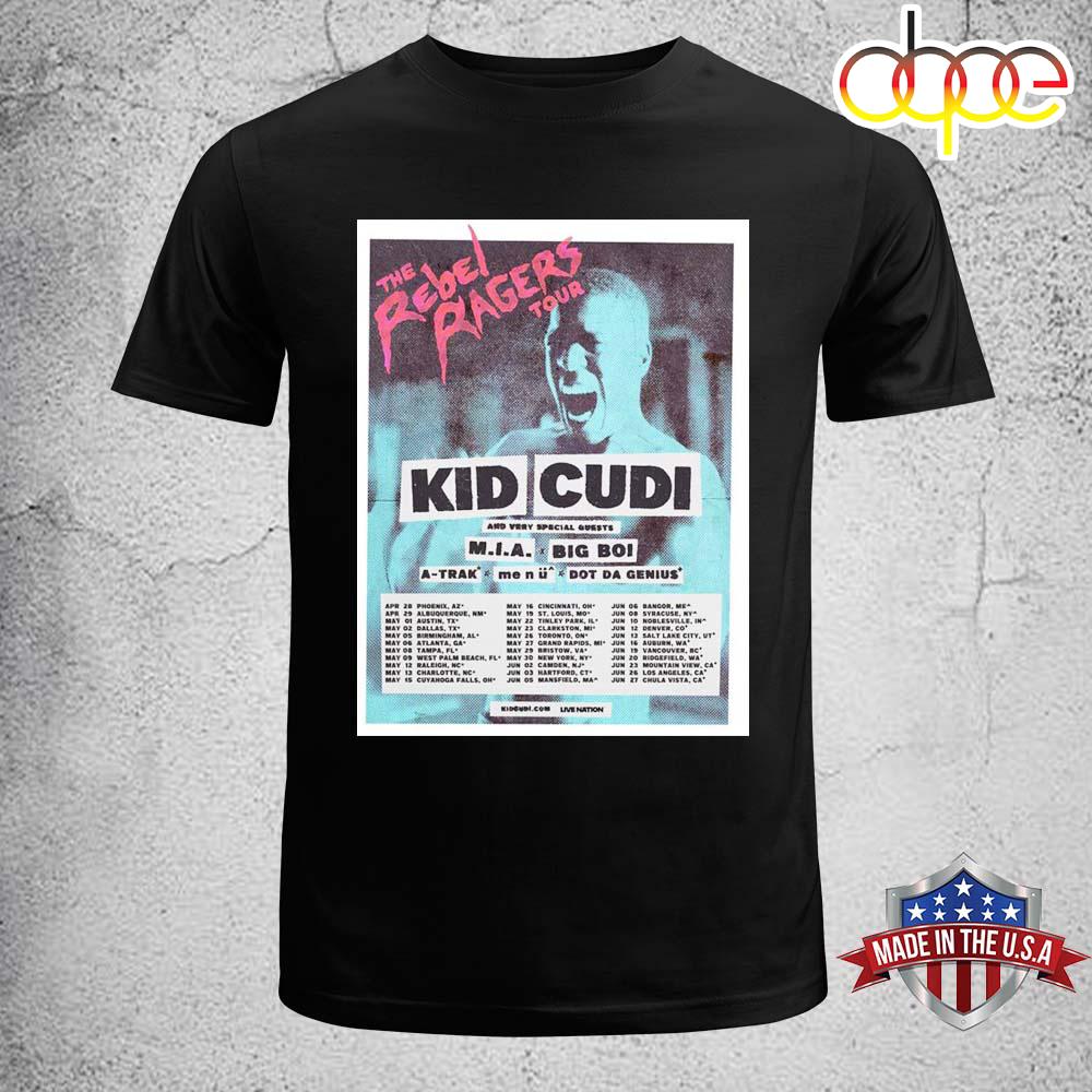 Kid Cudi The Rebel Ragers Tour 2026 North America Unisex T-Shirt