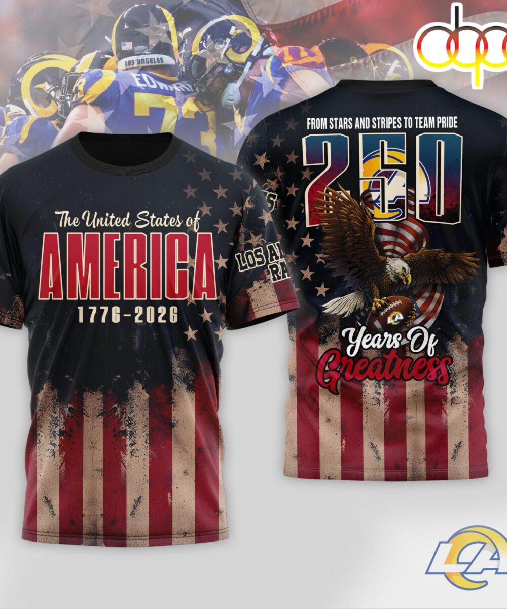 Los Angeles Rams NFL 250th Anniversary Of America 3D Shirt