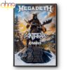Megadeth canada tour 2026 Poster Canvas Megadeth canada tour 2026 Poster Canvas
