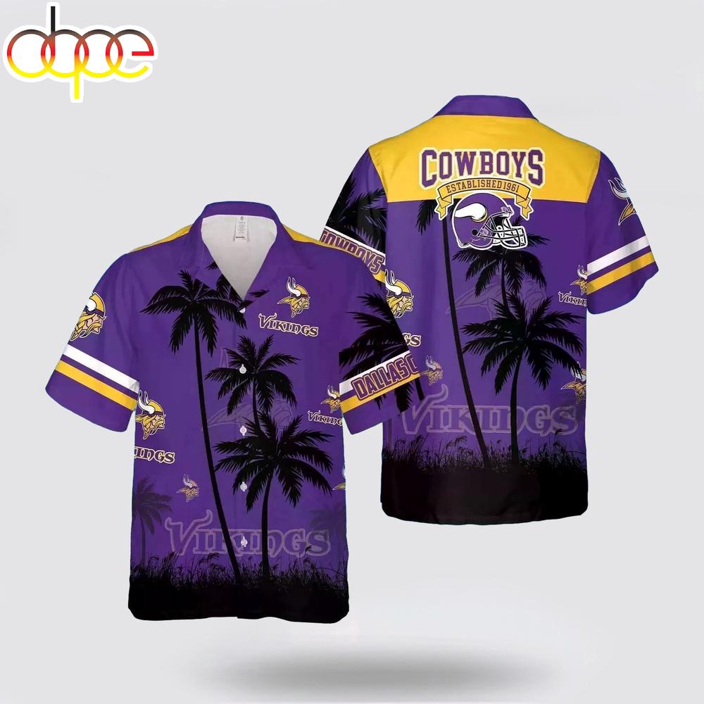 Minnesota Vikings Football Team Hawaiian Shirt