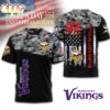 Minnesota Vikings NFL Veteran Suicide Awareness 3D Shirt For Fans