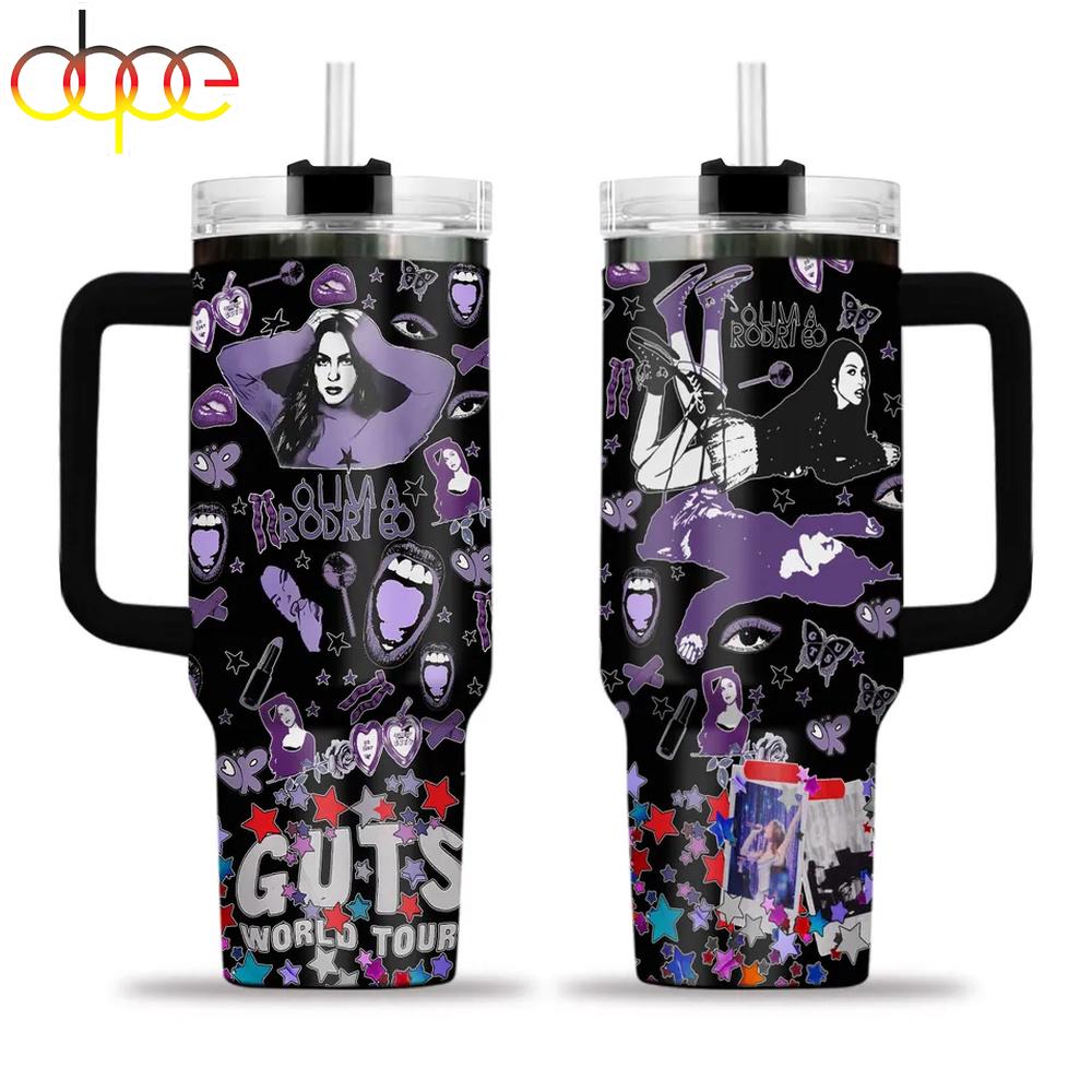 Olivia Rodrigo Guts World Tour Tumbler 40Oz With Handle For Fans