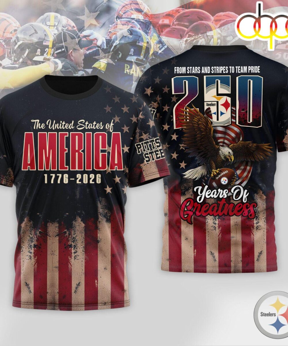 Pittsburgh Steelers NFL 250th Anniversary Of America 3D Shirt