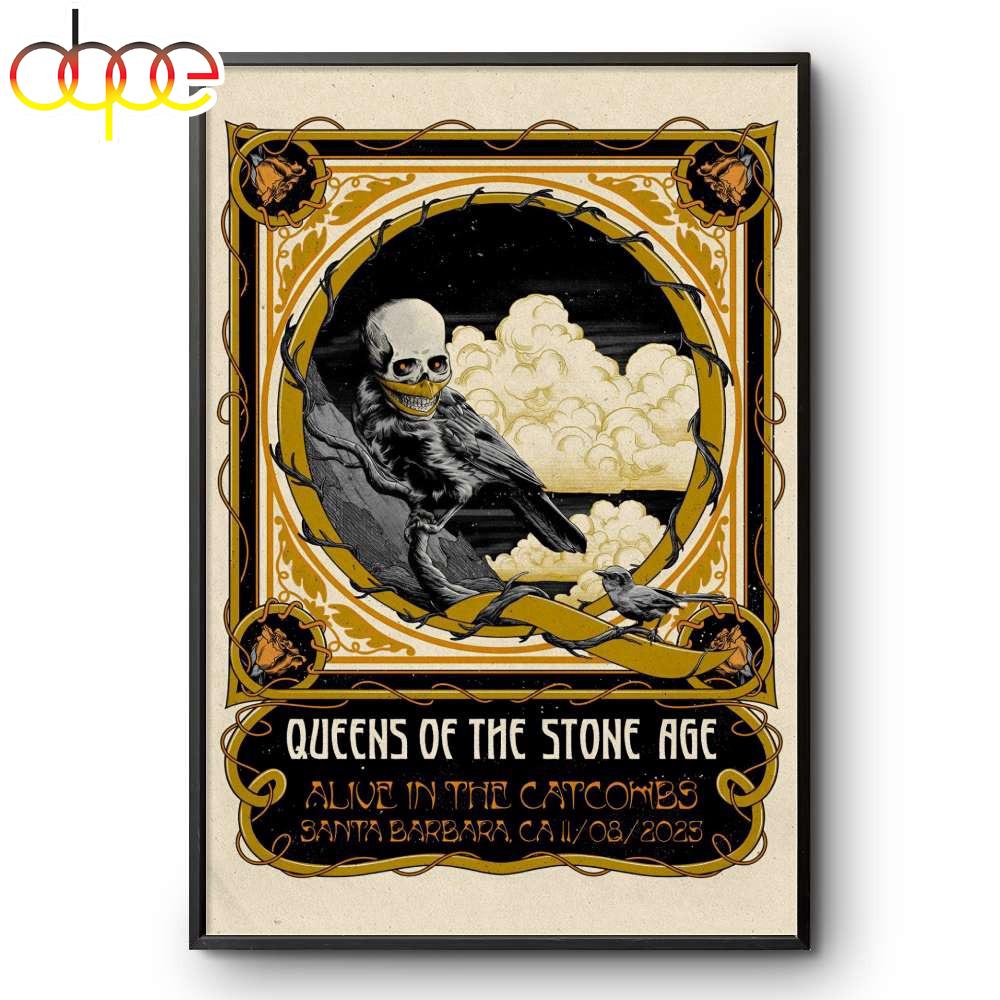 Queens of the Stone Age Nov Santa Barbara, CA Poster Canvas For Fans