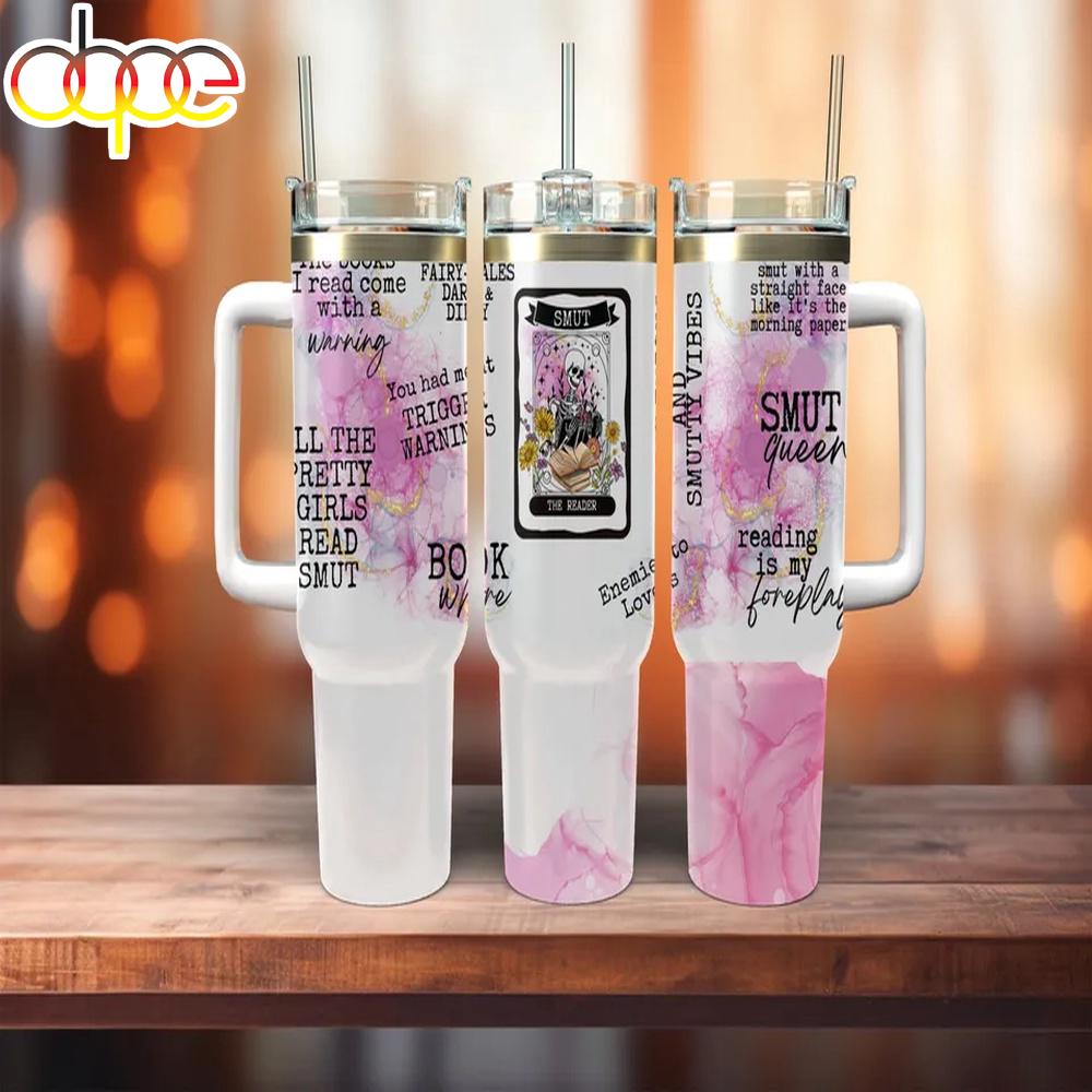 Quencher Tumbler 40Oz With Handle For Fans
