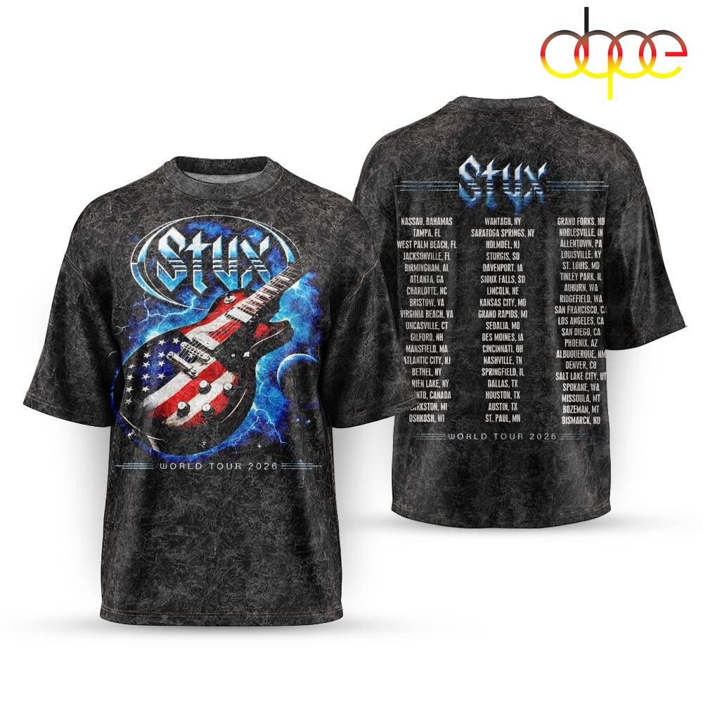 Styx World Tour 2026 Music All Over Print Shirt For Fans