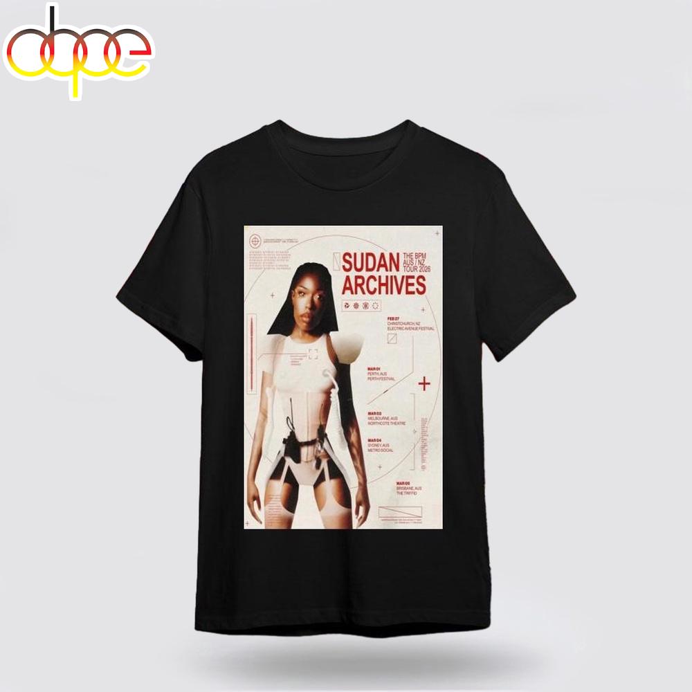 Sudan Archives The BPM AUS NZ Tour 2026 Unisex T-Shirt For Fans