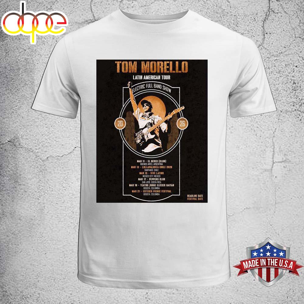 Tom Morello Latin American Tour 2026 Unisex T-Shirt
