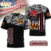 Washington Commanders NFL Veteran Suicide Awareness 3D Shirt For Fans