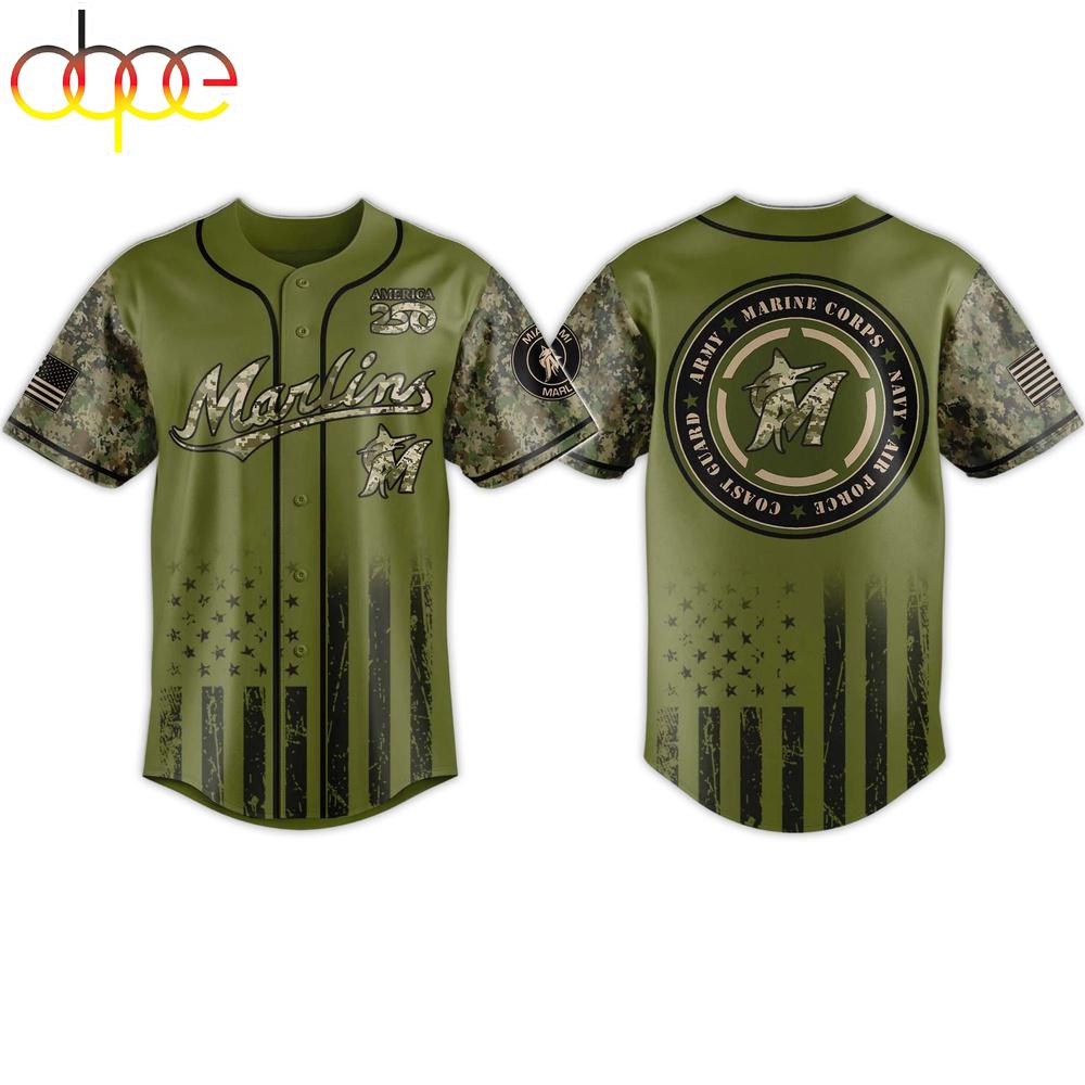 2026 Marlins Military Appreciation Baseball Jersey Shirt
