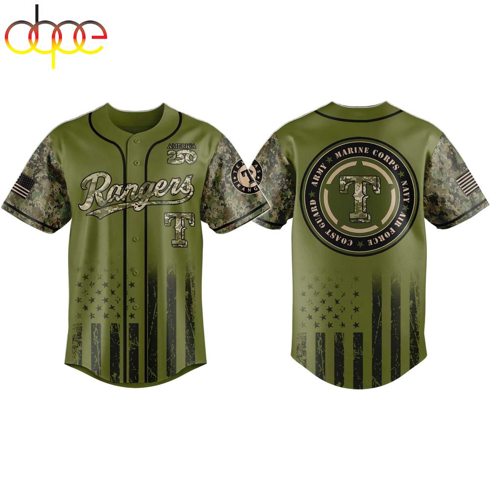 2026 Rangers Military Appreciation Baseball Jersey Shirt