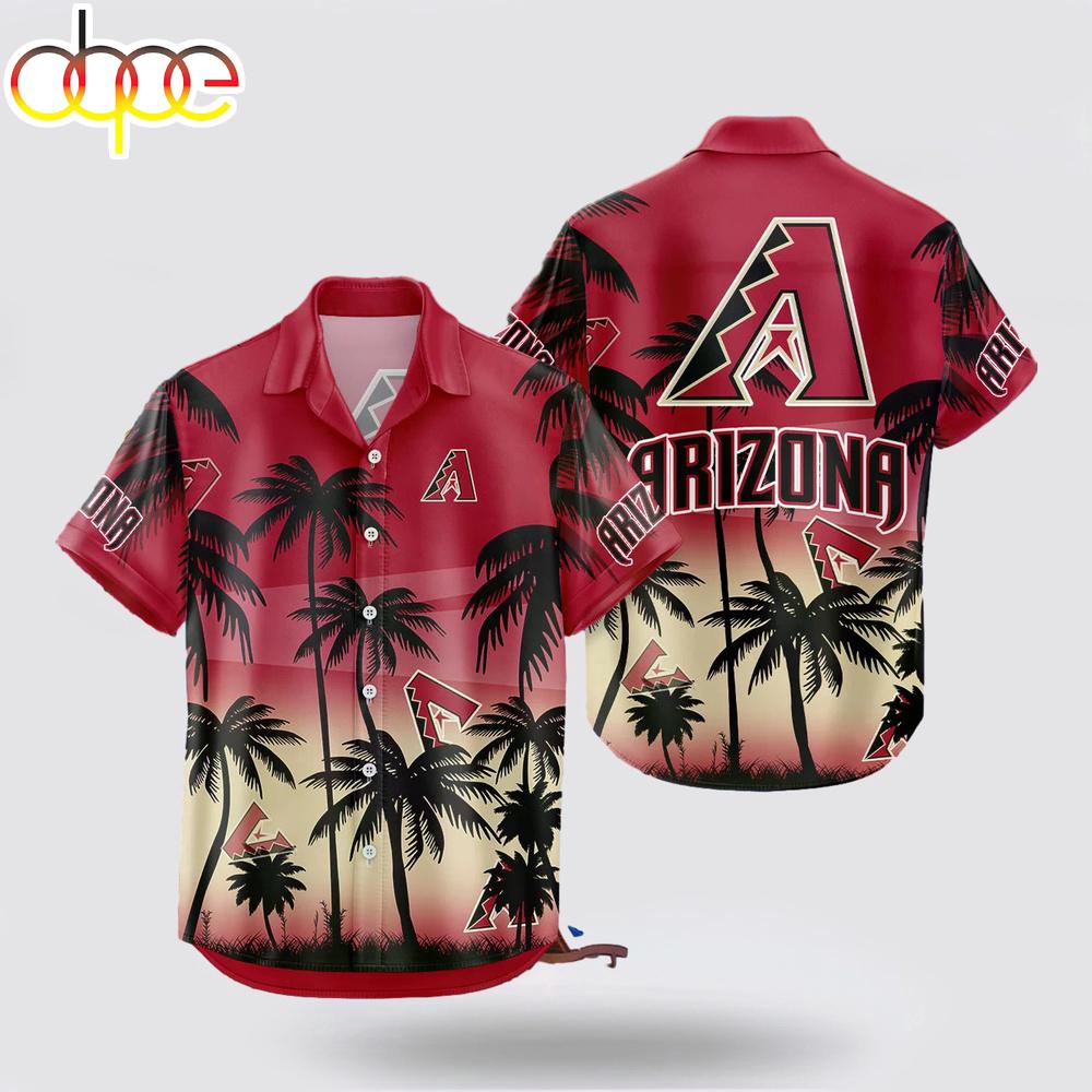 Arizona Diamondbacks Coconut Tree Pattern Hawaiian Shirt