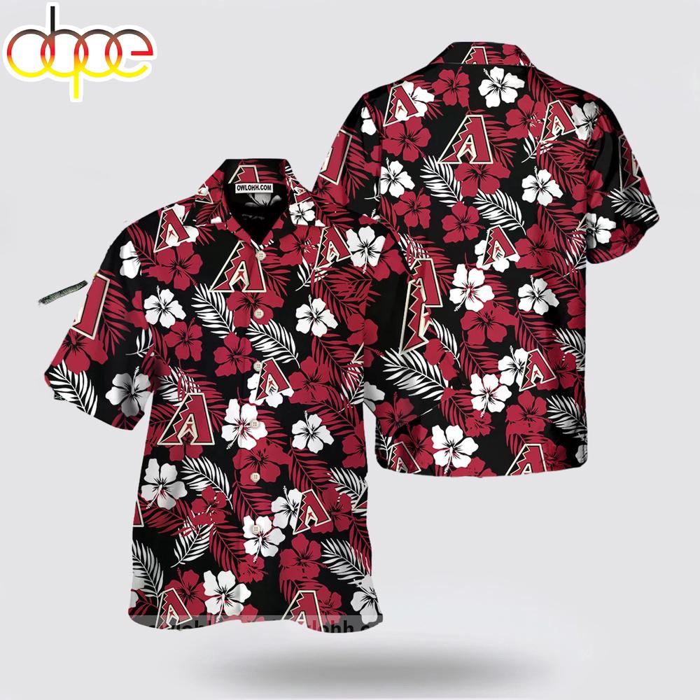 Arizona Diamondbacks Flowers Pattern Hawaiian Shirts
