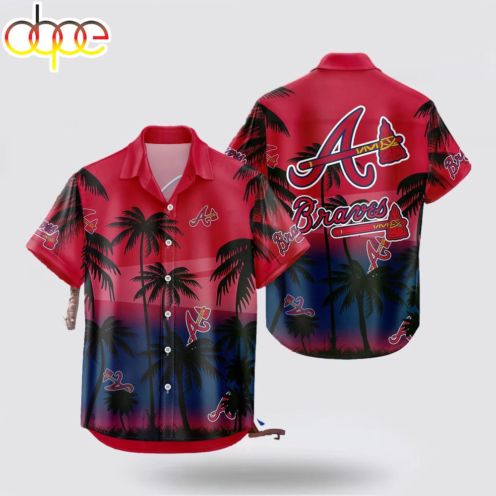 Atlanta Braves Coconut Tree Hawaiian Shirt