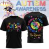 Baltimore Ravens NFL Autism Awareness Teacher 3D Shirt Baltimore Ravens NFL Autism Awareness Teacher 3D Shirt