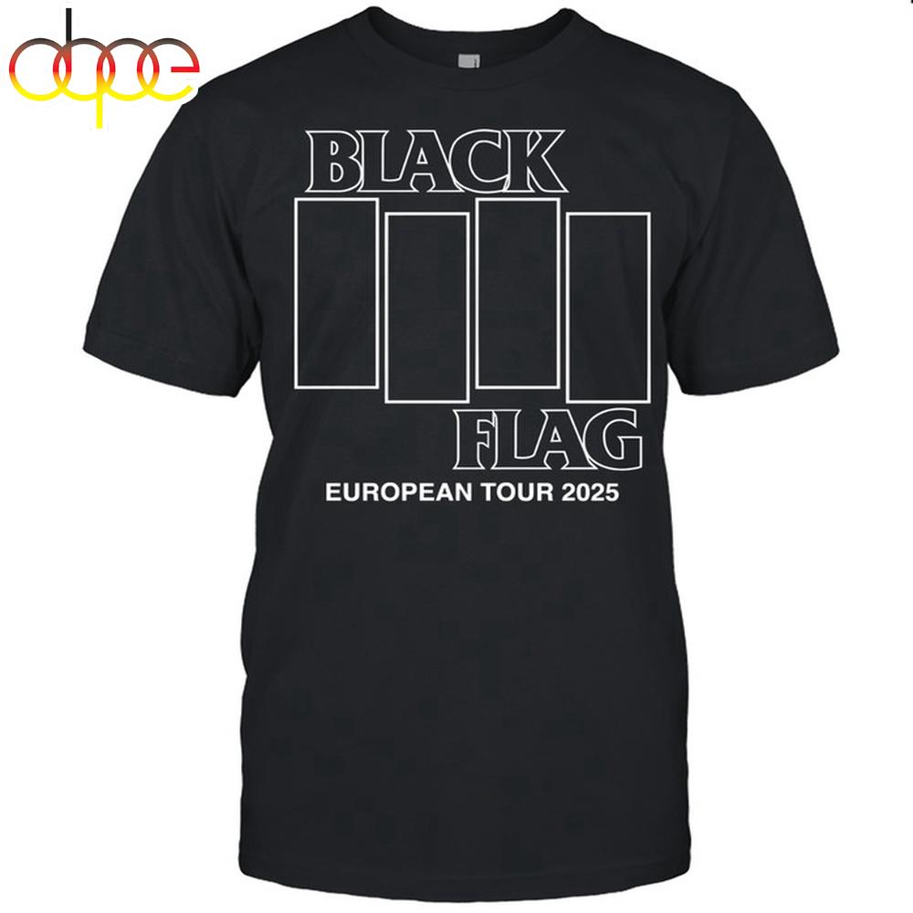Black Flag European Tour 2025 Unisex T-Shirt