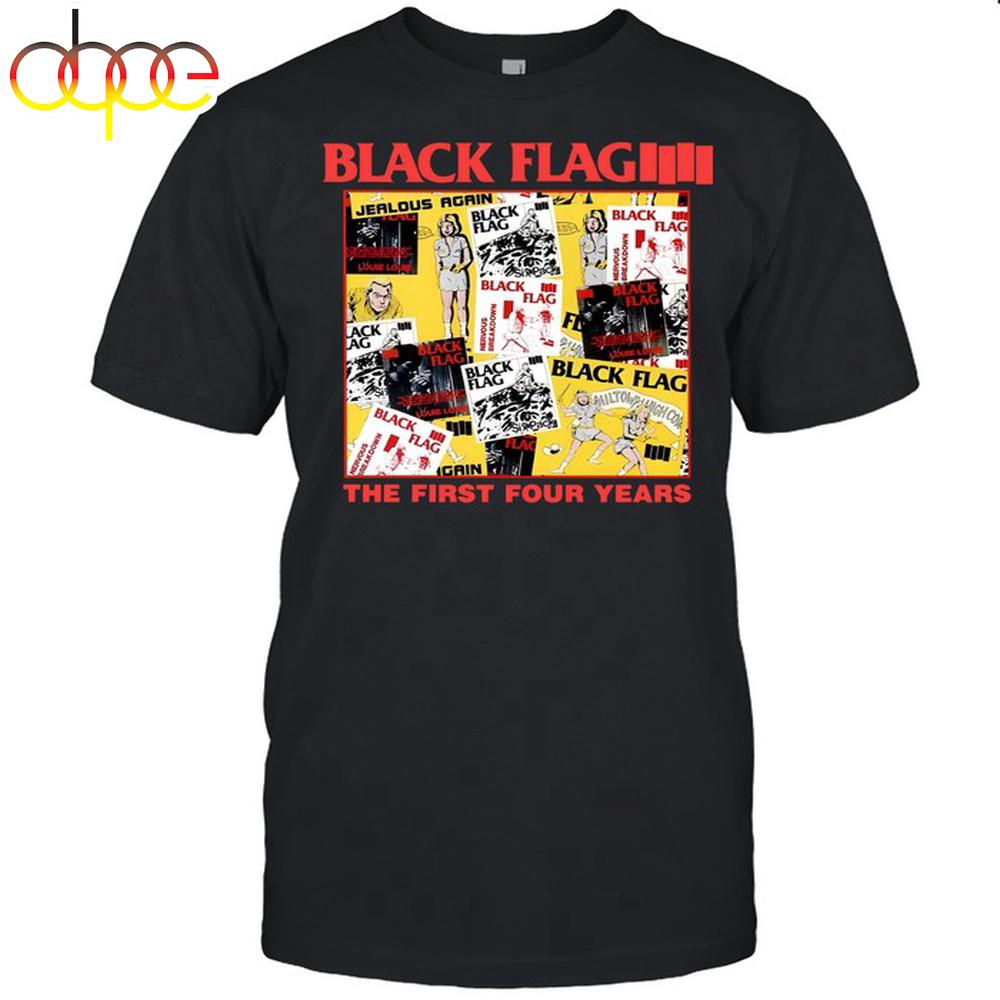 Black Flag The First Four Years Tour 2025 Unisex T-Shirt