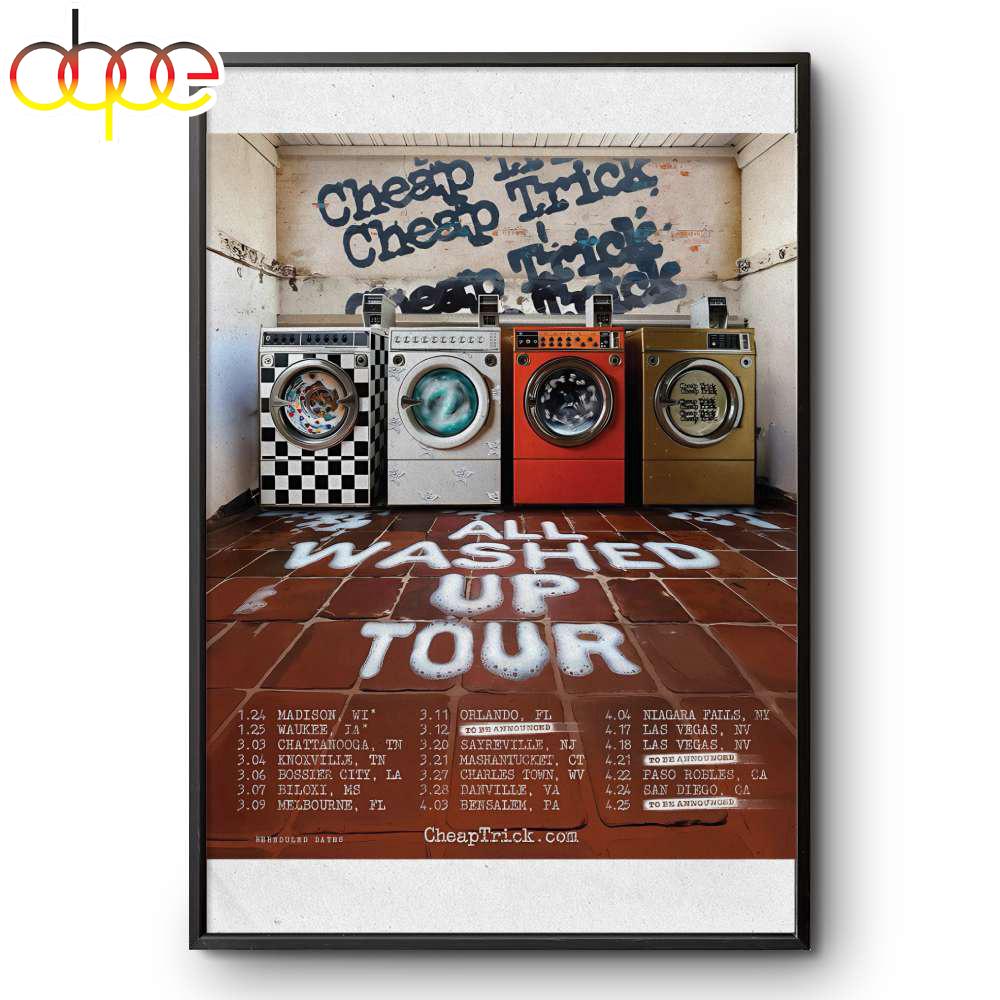 Cheap Trick - All Washed Up tour 2026 Poster Canvas