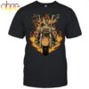 Cool Motorbike Flames Undead Skull Chopper Skeleton Bike Gift Unisex T-Shirt For Fans