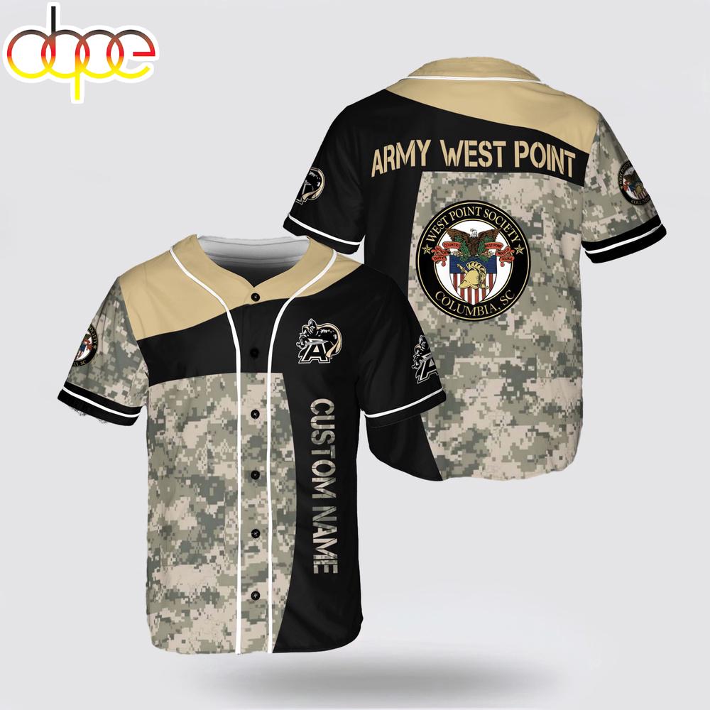 Custom Name Army West Point United States Camor Baseball Jersey Shirt