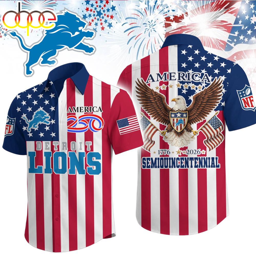 Detroit Lions NFL Liberty Eagle Patriotic Hawaiian Shirt Detroit Lions NFL Liberty Eagle Patriotic Hawaiian Shirt