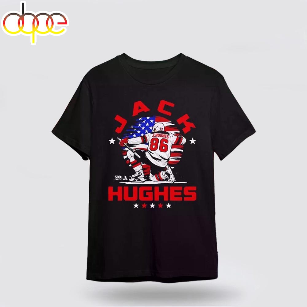 DJack Hughes New Jersey USA Flag Unisex T-Shirt