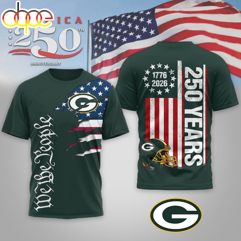 Green Bay Packers NFL We The People USA 250th Anniversary 3D Shirt For Fans Green Bay Packers NFL We The People USA 250th Anniversary 3D Shirt For Fans
