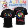 Kansas City Chiefs NFL Autism Awareness Teacher 3D Shirt Kansas City Chiefs NFL Autism Awareness Teacher 3D Shirt