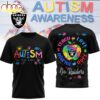 Las Vegas Raiders NFL Autism Awareness Teacher 3D Shirt