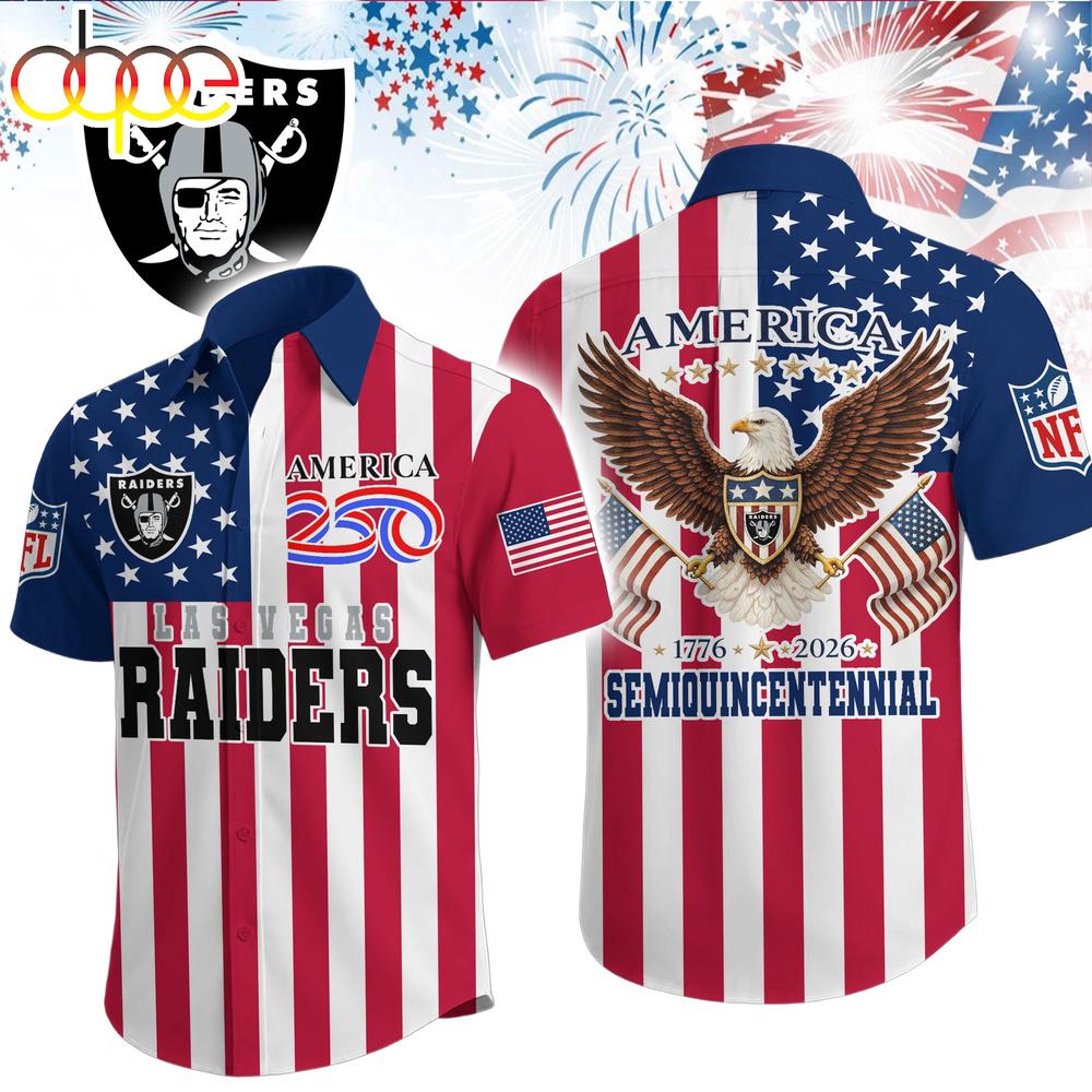 Las Vegas Raiders NFL Liberty Eagle Patriotic Hawaiian Shirt Las Vegas Raiders NFL Liberty Eagle Patriotic Hawaiian Shirt
