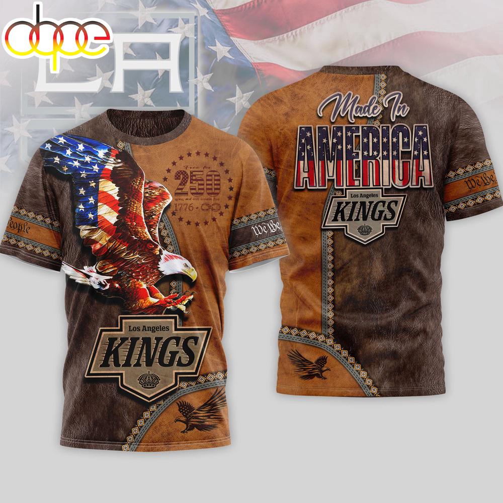 Los Angeles Kings NHL Made In America 250 Years of America 3D Shirt