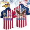 Minnesota Vikings NFL Liberty Eagle Patriotic Hawaiian Shirt