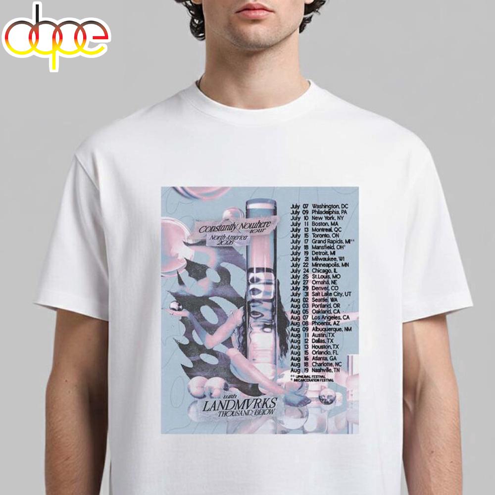 Poppy Constantly Nowhere North America Tour 2026 Unisex T-Shirt