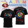 San Francisco 49ers NFL Autism Awareness Teacher 3D Shirt